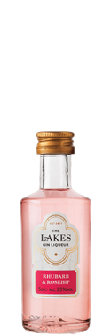 Lakes Distillery Rhubarb and Rose Hip Gin Liqueur Miniatures 5cl